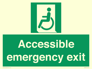 Accessible emergency exit (left)